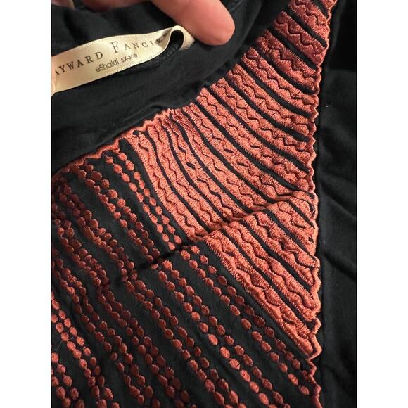 Wayward Fancies Eshakti size 6X 36 w plus long dress embroidered comfy navy blue - Picture 6 of 10